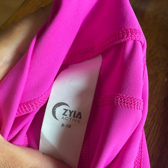 ZYIA ACTIVE 8-10 - Party Hot Pink Leggings / Joggers / High waist with Pockets - Picture 11 of 12